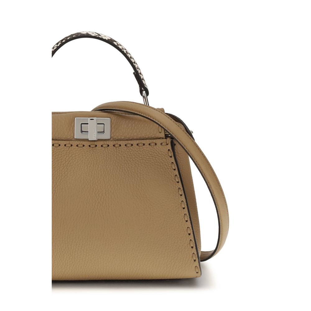 Fendi Beige Calf Leather Bos Taurus Handbag Fendi