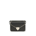 Valentino Garavani Black Calf Leather Bos Taurus Shoulder Bag Valentino Garavani