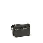Valentino Garavani Black Calf Leather Bos Taurus Shoulder Bag Valentino Garavani