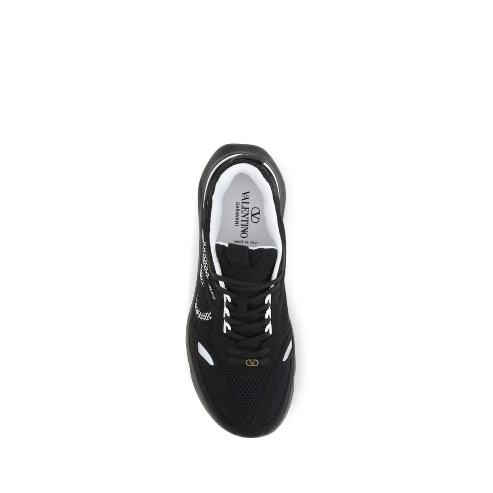 Valentino Garavani Black Polyester Athletic Sneakers Valentino Garavani