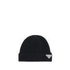 Prada Black Wool Oves Aries Beanie Prada