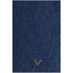 Valentino Blue Cotton Casual Dress Valentino