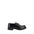 Prada Black Calf Leather Bos Taurus Platform Loafers Prada