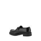 Prada Black Calf Leather Bos Taurus Platform Loafers Prada