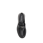 Prada Black Calf Leather Bos Taurus Platform Loafers Prada
