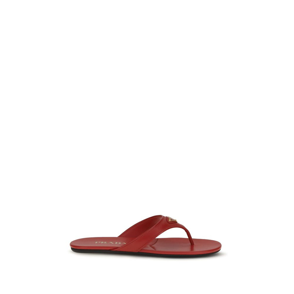 Prada Multicolor Calf Leather Bos Taurus Flat Sandals Prada