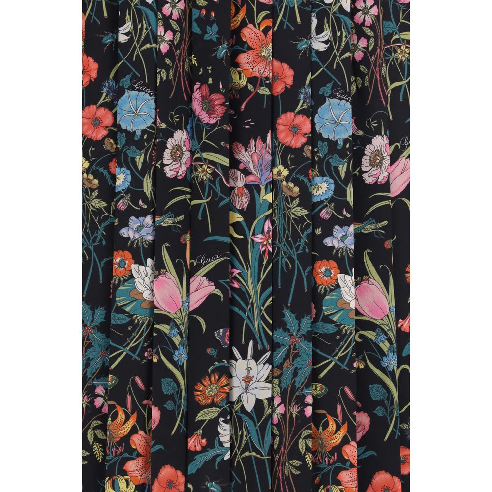 Gucci Multicolor Silk Midi Skirt Gucci