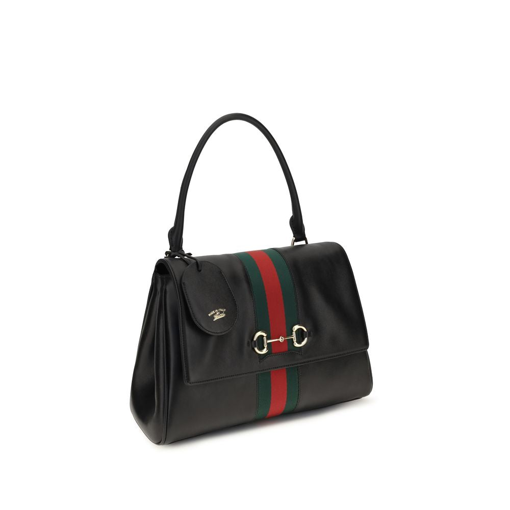 Gucci Black Calf Leather Bos Taurus Handbag Gucci