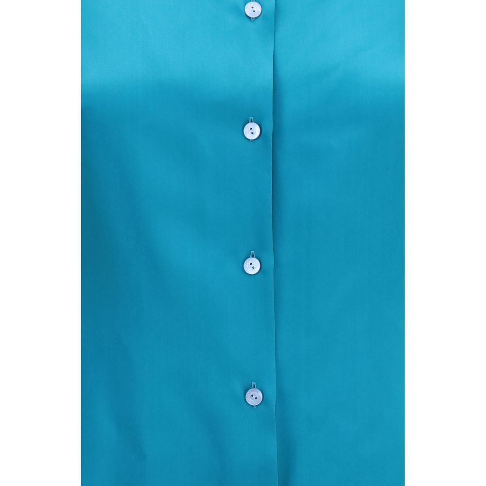 Gucci Blue Silk Dress Shirt Gucci