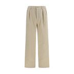 Prada Beige Cotton Casual Pants Prada