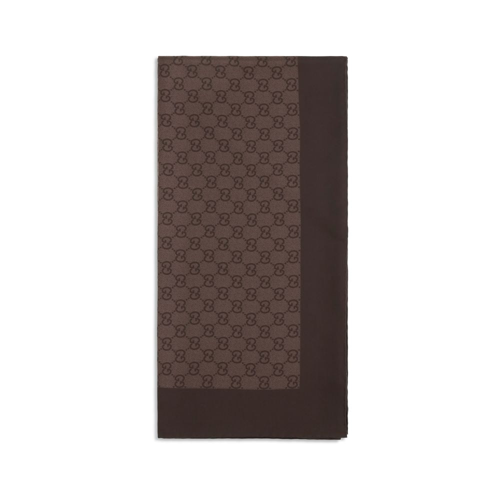 Gucci Brown Silk Foulard Gucci