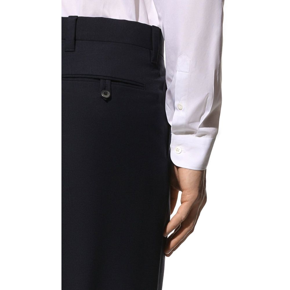 Prada Blue Wool Dress Pants Prada