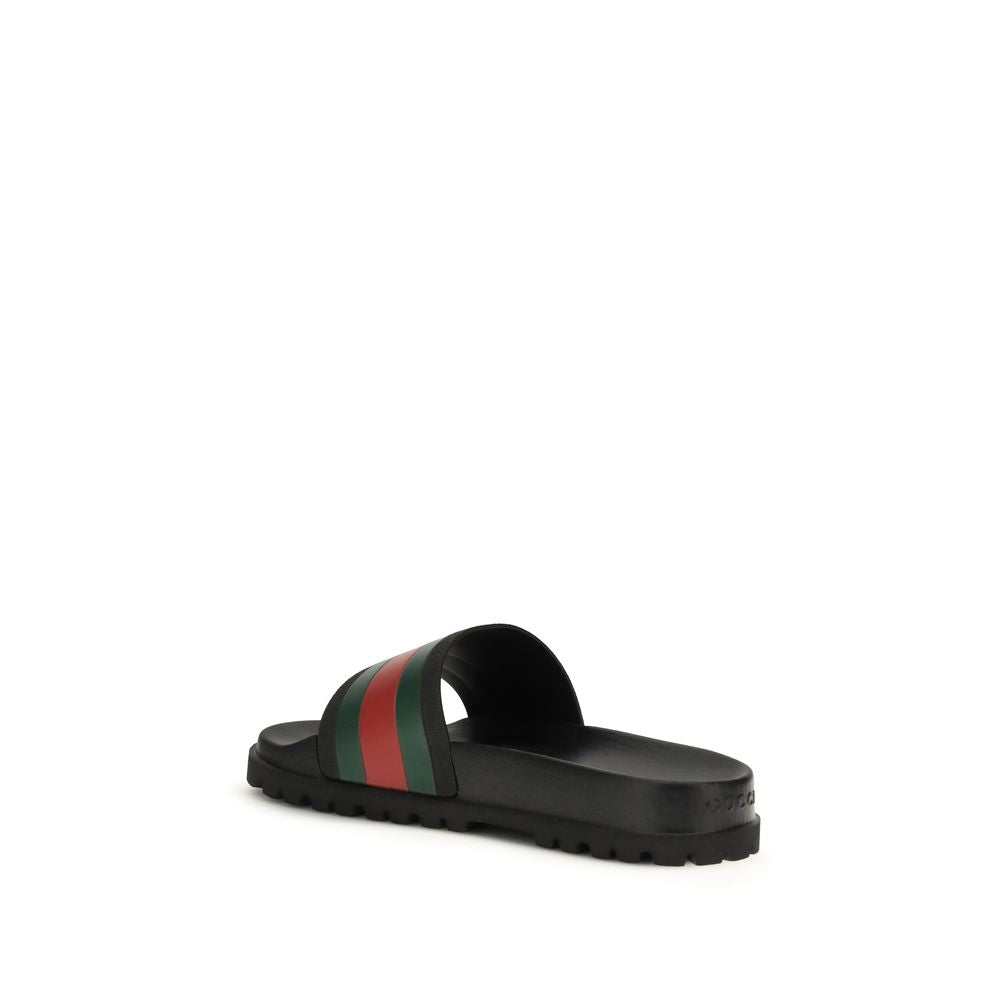 Gucci Black Rubber Slippers Gucci