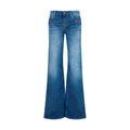 Gucci Blue Cotton Flared Jeans Gucci