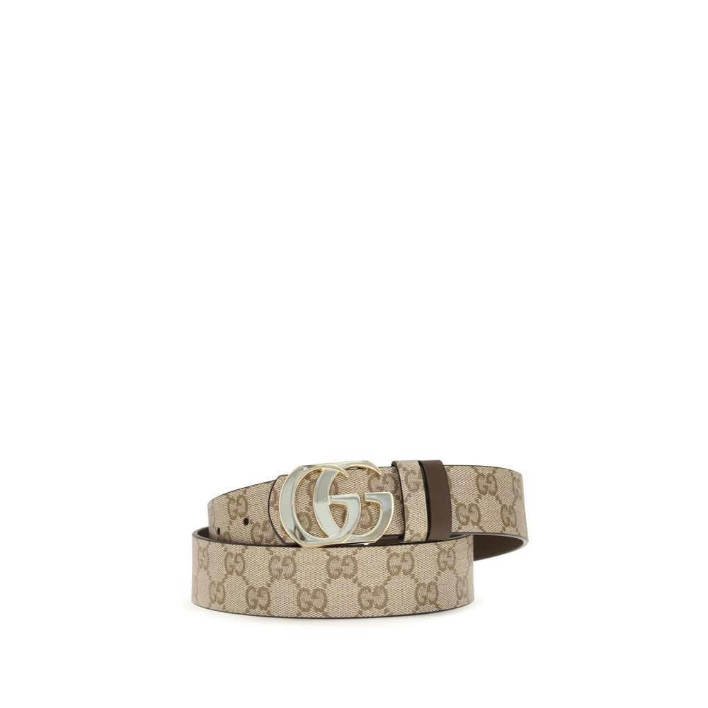 Gucci Beige Calf Leather Bos Taurus Regular Belt Gucci