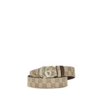 Gucci Beige Calf Leather Bos Taurus Regular Belt Gucci