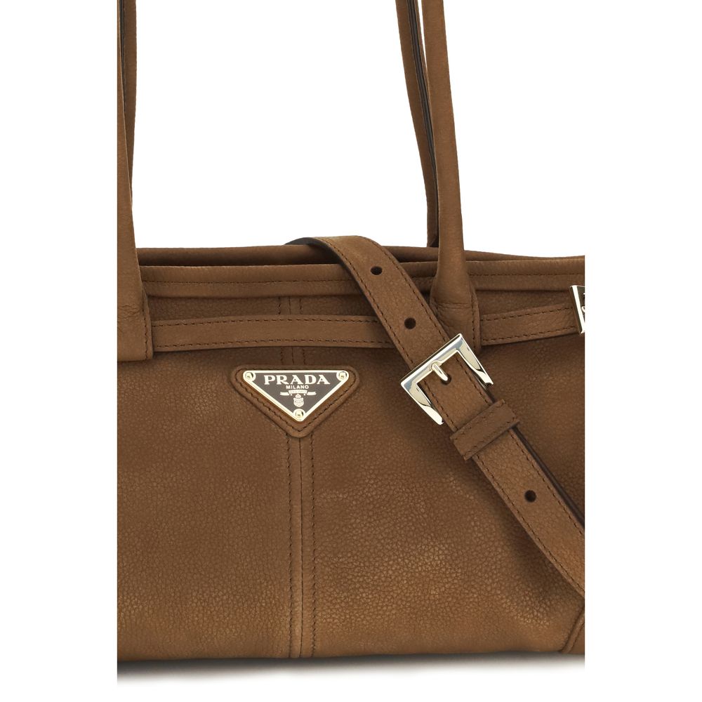 Prada Brown Calf Leather Bos Taurus Handbag Prada