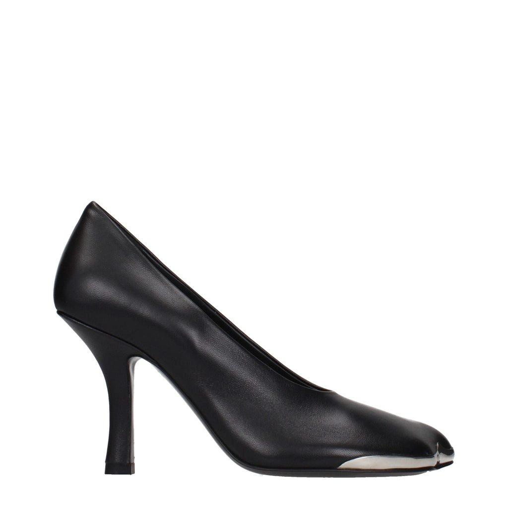 Burberry Black Leather High Heel Pumps Burberry