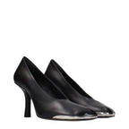 Burberry Black Leather High Heel Pumps Burberry