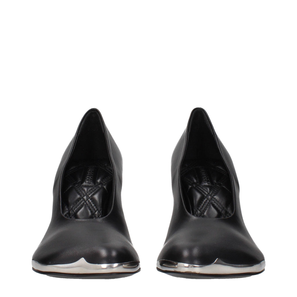 Burberry Black Leather High Heel Pumps Burberry