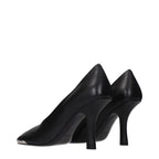 Burberry Black Leather High Heel Pumps Burberry