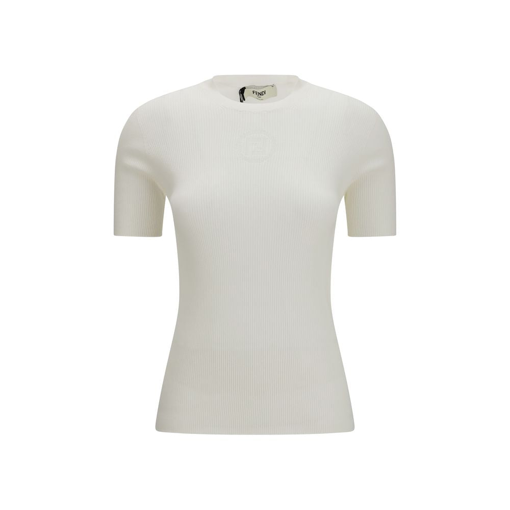 Fendi White Cotton Sweatshirt Fendi
