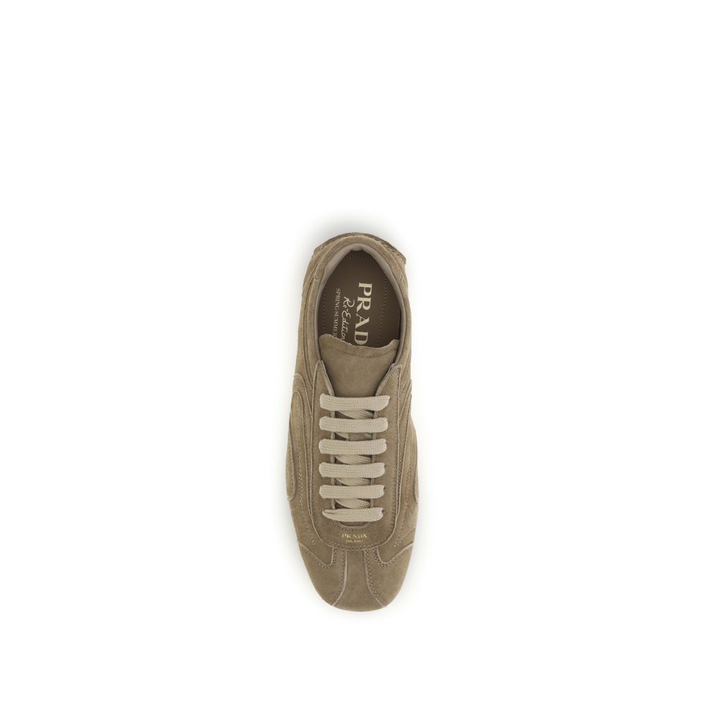 Prada Brown Calf Leather Bos Taurus Athletic Sneakers Prada