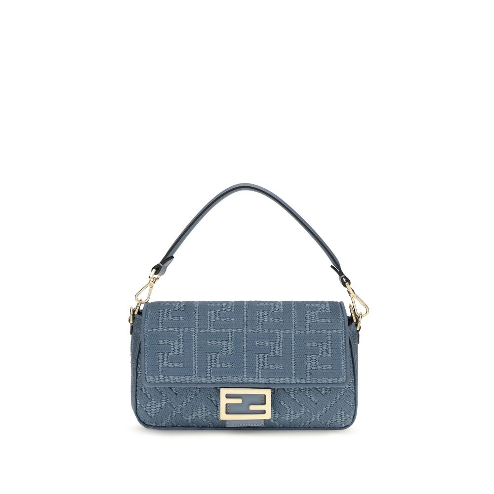 Fendi Blue Raffia Shoulder Bag Fendi