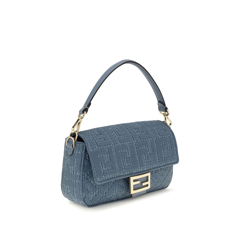 Fendi Blue Raffia Shoulder Bag Fendi