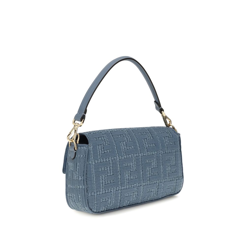 Fendi Blue Raffia Shoulder Bag Fendi