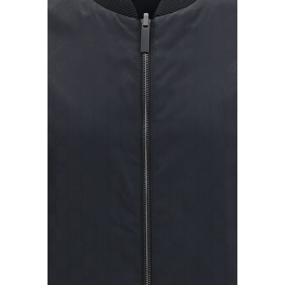Gucci Black Polyamide Bomber Gucci