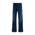 Gucci Blue Cotton Flared Jeans Gucci