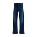Gucci Blue Cotton Flared Jeans Gucci