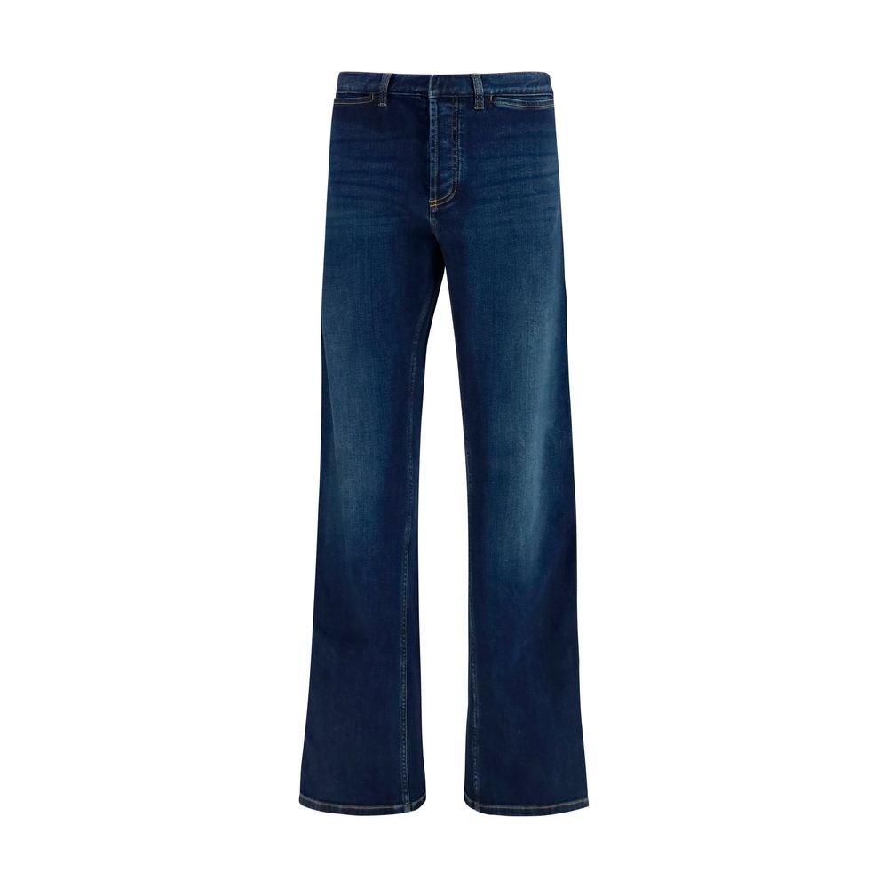 Gucci Blue Cotton Flared Jeans Gucci
