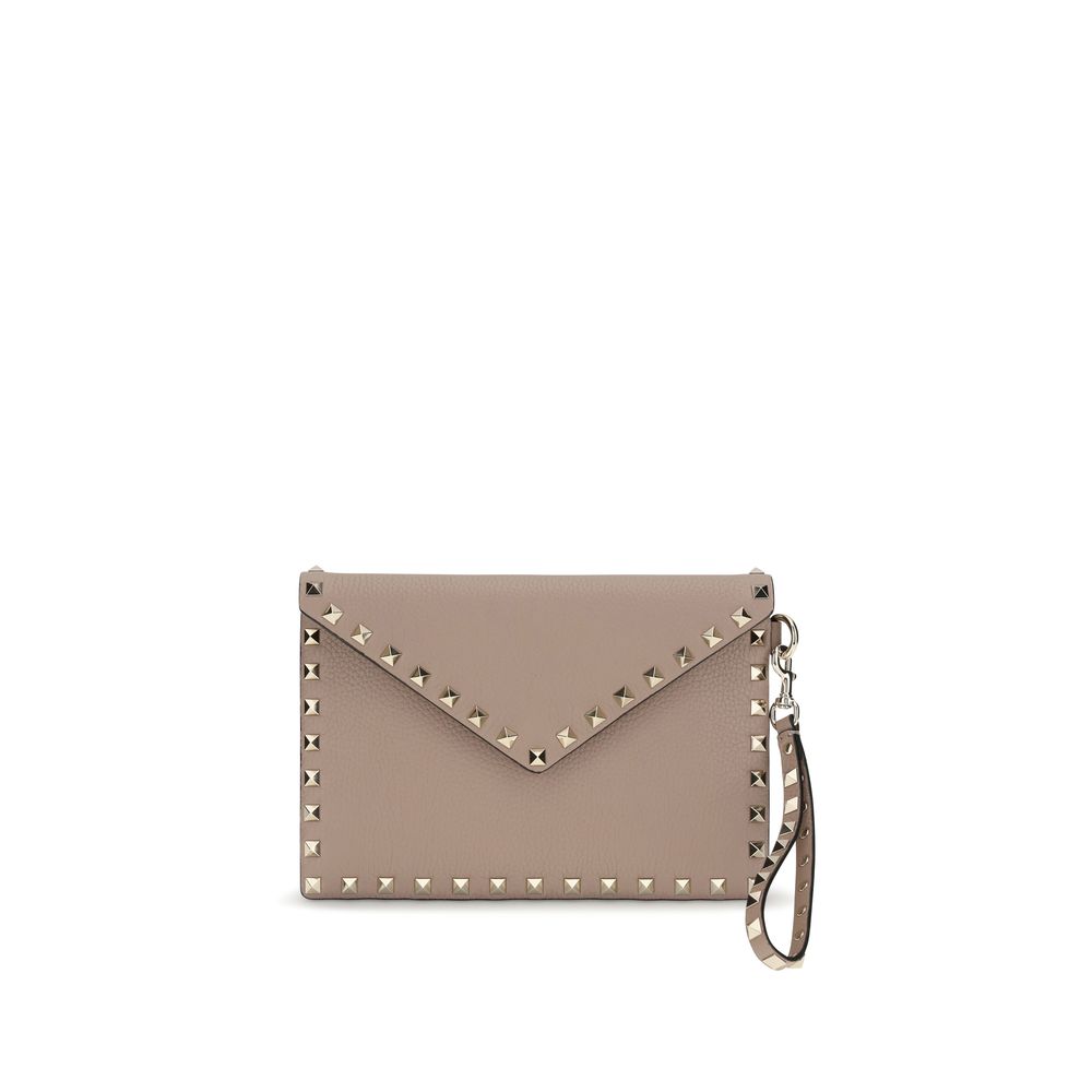 Valentino Garavani Beige Calf Leather Bos Taurus Wallet Valentino Garavani
