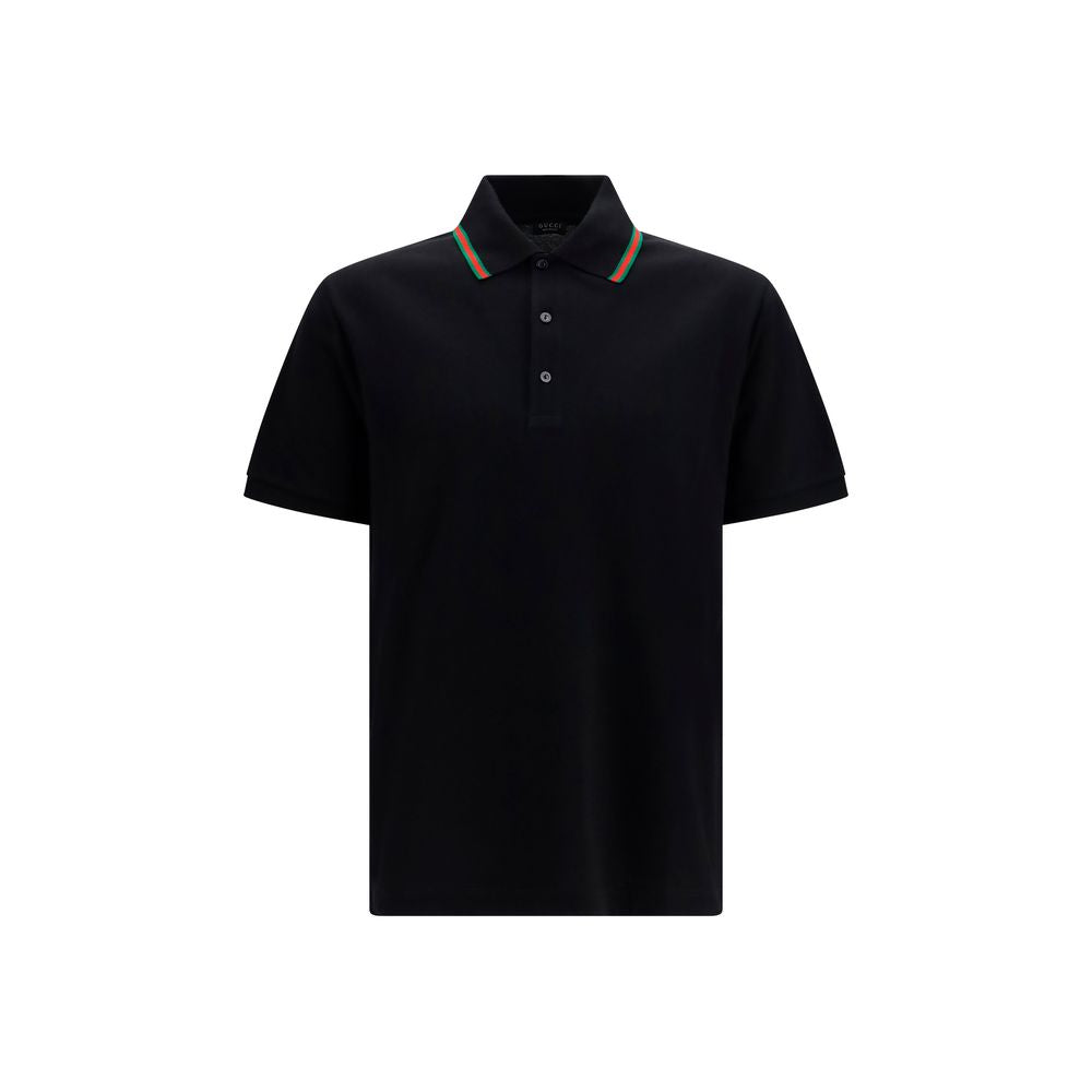 Gucci Black Cotton Polo Shirt Gucci