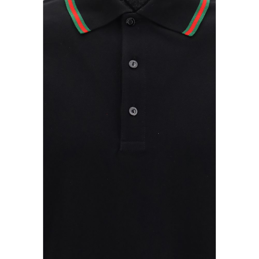 Gucci Black Cotton Polo Shirt Gucci