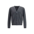 Gucci Gray Wool Oves Aries Cardigan Gucci
