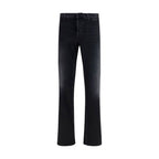 Gucci Black Cotton Flared Jeans Gucci