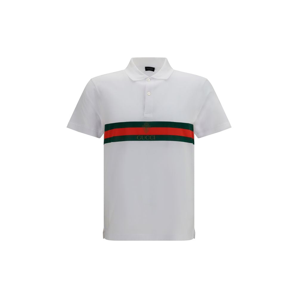 Gucci White Cotton Polo Shirt Gucci