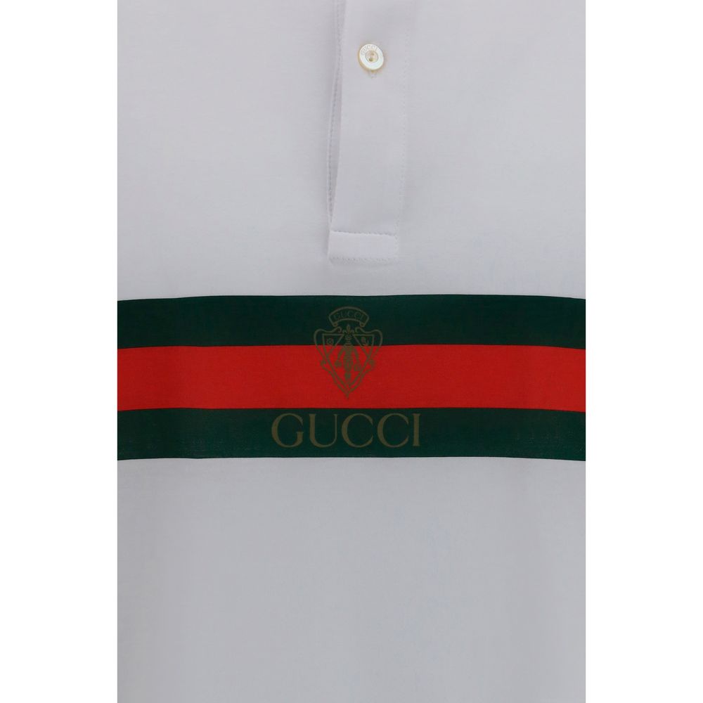 Gucci White Cotton Polo Shirt Gucci