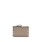 Valentino Garavani Beige Calf Leather Bos Taurus Wallet Valentino Garavani