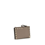 Valentino Garavani Beige Calf Leather Bos Taurus Wallet Valentino Garavani