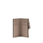 Valentino Garavani Beige Calf Leather Bos Taurus Wallet Valentino Garavani