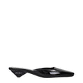 Prada Black Leather Flat Sandals Prada