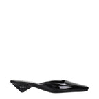 Prada Black Leather Flat Sandals Prada