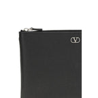 Valentino Garavani Black Calf Leather Bos Taurus Wallet Valentino Garavani