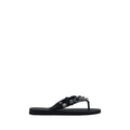 Balenciaga Black Polyurethane Flip-Flop Sandals Balenciaga