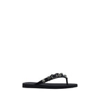 Balenciaga Black Polyurethane Flip-Flop Sandals Balenciaga