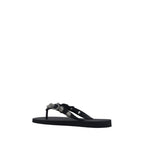 Balenciaga Black Polyurethane Flip-Flop Sandals Balenciaga